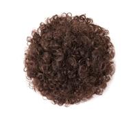 QRSTUVXZY Short Afro Kinky Curly Hair Afro Puff Drawstring Ponytail Extension Bun Ponytail Synthetic Hairs Pieces for Black Women(Light Brown)