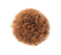 QRSTUVXZY Short Afro Kinky Curly Hair Afro Puff Drawstring Ponytail Extension Bun Ponytail Synthetic Hairs Pieces for Black Women(Orange)