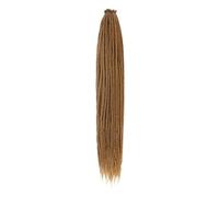 QRSTUVXZY Synthetic Dreadlock Extension 20 Strands 0.6 cm Width Crochet Braiding Hair Handmade Loc Extensions for Women Men(#27,24inch)