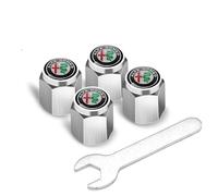 QRSWEWPA 4 pack tyre valve caps,air leakproof car dust caps for Alfa Romeo Alfa 6 1979-2025,non-fading bright color corrosion resistant aluminum radiator valve caps,A