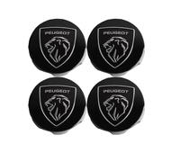 QRSWEWPA 4Pcs Car Hub Centre Caps for Peugeot RCZ 2010-2025,Waterproof Anti Rust Automotive Wheel Hub Covers with Car Logo Emblem Decoration Accessories,60mm-A