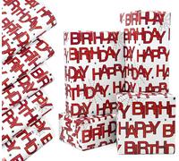 QRTDXP 50 * 70cm 5pcs Boys Birthday Wrapping Paper, Spider Red Letter Gift Wrapping Paper Sheet for Kis's Birthday Present