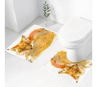 QRWOEAW 2 piece bath mat set Non-sliding,Fractal abstract background. Light effects. Neon glow. Festive decoration. Colo,bathroom cushion water absorption bathtub machine washable carpet toilet floor