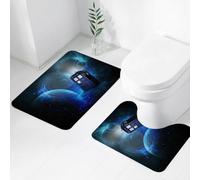 QRWOEAW 2 piece bath mat set Non-sliding,theme of nature the flower-decoration freehand sketching,bathroom cushion water absorption bathtub machine washable carpet toilet floor
