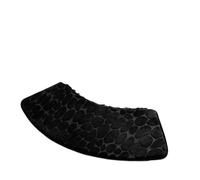 QRXALISA Bath Mat Bathroom Mat Curve Foot Mat Pebble Emboss Carpet Curved Bath Mat Non-slip Absorbent Bathroom Floor Toilet Mat Curved Shower Mat(Black,37cmx100cm)