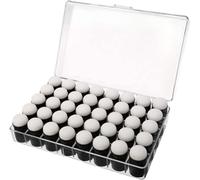 QRZLP 40pcs Finger Sponge Daubers, DIY Craft Handmade Finger Painting Sponge Set with Storage Box for Crafting Painting Chalk Ink Card Making Drawing.