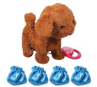 QRZMEDU Wuffy Robot Dog, Wuffy Robot Puppy, Robo-t Dogs Realistic, Interactive Walking Plush Robots Dog Toys with Touch Sensing, Voice Mimic, Sounds, Tongue & Licking Motion, Battery Powered Puppy