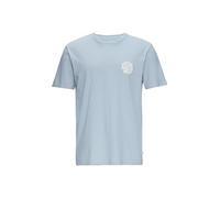 QS Men's 2146165 T-Shirt with Chest and Back Print, Blue 53d0, M