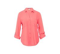 QS Women's 2162737 Blouse with Turn up Sleeves, Coral, 10