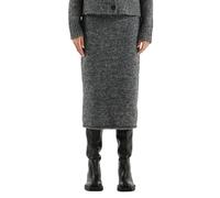 QS Women's 2174478 Midi Knitted Skirt, 99W0_Grey, 14
