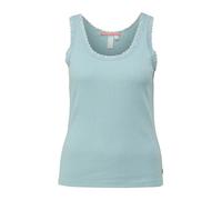 QS Women's Top with Ribbed Structure, Turquoise 6103, XS