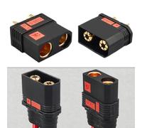 QS8-S Heavy Duty Anti-Static Battery Connector Set Male Female Gold Plated Copper Terminal High Current 130A-200A For 8-10 AWG Wire Industrial Equipment Spark Resistant(male + female)