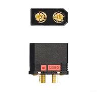 QS8-S High-Strength Anti-Static Battery Connector Set 8-10AWG 130A-200A 600V Spark-Proof Gold-Plated Copper Male Female Large Energy Connector for High Current Applications(B)