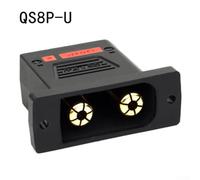 QS8P-U U-Type Battery Connector Gold-Plated Brass 110A 500V Explosion-Proof for Model Aircraft, Energy Storage Systems and Outdoor Power(Male)