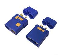 QS8S+ Battery Connector with Reverse Non Polarized and Spark Resistant Design for Industrial High Current Electrical Systems with 8mm Copper Connectors (blue set)