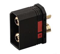 QS8S+ Battery Connector with Reverse Non Polarized and Spark Resistant Design for Industrial High Current Electrical Systems with 8mm Copper Connectors (Black male)