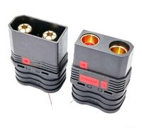 QS8S RC Connector 80A Male Female Socket Black Plastic RC for battery Connector QS8S 80A Secure Fit Quick Install RC Motor Connector QS8S 80A Black 4.9cm RC Connector QS8S 80A Pair (without adapter)