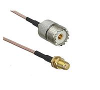 QSBVSO 1Pcs RG316 Cable UHF PL259 SO239 to SMA/UHF/BNC Male Plug & Female Jack Connector Crimp RF Jumper Pigtail 4inch~10FT(Type 3-1Pcs,3FT (1M))