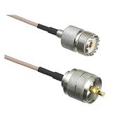 QSBVSO 1Pcs RG316 Cable UHF PL259 SO239 to SMA/UHF/BNC Male Plug & Female Jack Connector Crimp RF Jumper Pigtail 4inch~10FT(Type 6-1Pcs,10FT (3M))