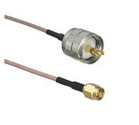 QSBVSO 1Pcs RG316 Cable UHF PL259 SO239 to SMA/UHF/BNC Male Plug & Female Jack Connector Crimp RF Jumper Pigtail 4inch~10FT(Type 1-1Pcs,1.5M)