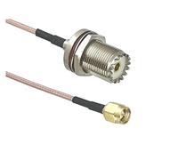 QSBVSO 1Pcs RG316 Cable UHF PL259 SO239 to SMA/UHF/BNC Male Plug & Female Jack Connector Crimp RF Jumper Pigtail 4inch~10FT(Type 9-1Pcs,6FT (2M))