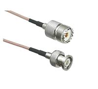 QSBVSO 1Pcs RG316 Cable UHF PL259 SO239 to SMA/UHF/BNC Male Plug & Female Jack Connector Crimp RF Jumper Pigtail 4inch~10FT(Type 7-1Pcs,3FT (1M))