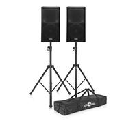 QSC KW122 Active PA Speakers with Stands