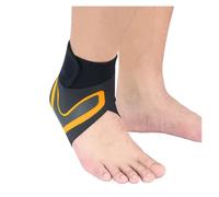 QSCTYG 1Pcs Adjustable Compression Ankle Sleeve Elastic Ankle Brace Guard Foot Anti-Sprain Support Heel Protective Strap(1Pcs-orange-right,S)
