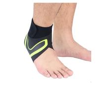 QSCTYG 1Pcs Adjustable Compression Ankle Sleeve Elastic Ankle Brace Guard Foot Anti-Sprain Support Heel Protective Strap(1Pcs-green-right,S)