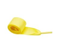 QSCTYG 25mm Wide Flat Ribbon Lace Double Sided Satin Shoelaces With Plastic Tips Women Lovely Canvas Charmed Bootlaces(Yellow,80cm)