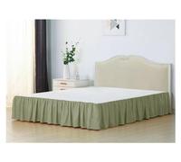 QSCTYG Bed Skirt Solid Color Bed Skirt With Surface Queen King Easy On/Easy Off Bed Skirt Valance Size 35cm Height For Twin/Full/Queen/King 67(Green,King)