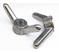 QSCTYG Butterfly Wing Nuts 1Pack M6 M8 M10 M12 M14 M16 M20 M24 Stainless Steel Long Wing Nuts Stainless Bolts & Screws Claw Nuts And Bolts Hardware (Size : 10PCS X M12)