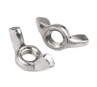QSCTYG Butterfly Wing Nuts 304 Stainless Steel Butterfly Screw Hand Twisting Nut Suit M3 M4 M5 M6 M8 M10 M12 Fasten Butterfly Nut Suit 100 Grain (Color : 100 grain)