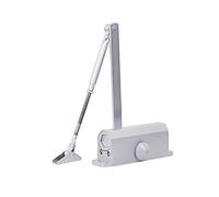 QSCTYG Door Closer 1PC Aluminum Self Closing Hinge Door Closer Single Spring Adjustable Surface Mounted Automatic Closing Fir Door 186 (Color : 01)
