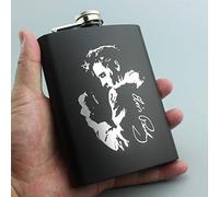 QSCTYG Hip Flask 8OZ Ounce Elvis Skull KGB Godfather Stainless Steel Black Whiskey Vodka Hip flask Portable Flagon Alcohol Bottle 97 (Color : 04)