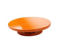 QSCTYG Pottery Wheel Banding Wheel for Pottery Revolving Manual Heavy Duty Cake Turntable for Model Ceramic Art DIY Art Crafts Projects Crafting Clay(Orange 20cm)