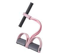 QSCTYG Sit Up Bar Ped pedal functional home weight stretch rope to stay in the four tube 4 tube bold 182 (Color : Pink)
