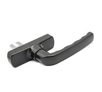 QSCTYG Window Handle Gold Silver Aluminum Alloy Casement Window Screen Window Handle Folding Door Thin Flat Square Steel Handle window handle lock 623 (Color : BLACK)