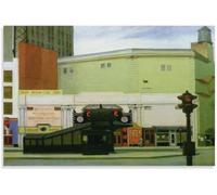 QSDTGHUIKP E-dward Hopper Poster《The Circle Theatre》 Canvas Wall Art E-dward Hopper Prints Retro Painting for Office Wall Decor Picture 30x45cmx1 Frameless