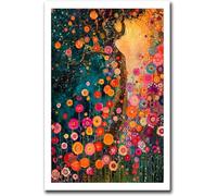 QSDTGHUIKP Gustav Klimt Canvas Wall Art Dream of Flowers Poster Gustav Klimt Prints Abstract Painting Retro Picture for Bathroom Decor Picture 50x75cm Unframed