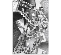 QSDTGHUIKP M.C. Escher House of Stairs Poster M.C. Escher Canvas Wall Art M.C. Escher Prints Abstracrt Painting for Home Decor Picture 50x70cm Unframed