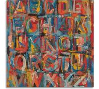 QSDTGHUIKP Modern Jasper Johns Poster Abstract Untitled Wall Art Jasper Johns Prints Pop Jasper Johns Canvas Painting for Home Decor Picture 50x50cm Unframed