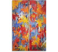 QSDTGHUIKP Modern Jasper Johns Poster Abstract Untitled Wall Art Jasper Johns Prints Pop Jasper Johns Canvas Painting for Home Decor Picture 60x90cm Unframed