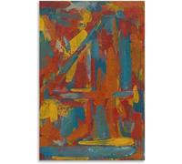 QSDTGHUIKP Modern Jasper Johns Poster Abstract Untitled Wall Art Jasper Johns Prints Pop Jasper Johns Canvas Painting for Home Decor Picture 60x90cm Unframed
