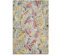 QSDTGHUIKP Modern Jasper Johns Poster Colorful Graffiti Wall Art Jasper Johns Prints Pop Jasper Johns Canvas Painting for Home Decor Picture 60x90cm Unframed