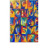 QSDTGHUIKP Modern Jasper Johns Poster Graffiti Street Wall Art Jasper Johns Prints Pop Jasper Johns Canvas Painting for Home Decor Picture 60x90cm Unframed