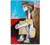 QSDTGHUIKP Pablo Picasso《Portrait of Jacqueline》Canvas Wall Art Picasso Poster Picasso Prints Pablo Picasso Painting for Home Decor Picture 40x55cm Unframed
