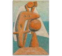 QSDTGHUIKP Pablo Picasso Prints Abstract Seated Bather Poster Pablo Picasso Canvas Wall Art Aesthetic Painting for Home Picture Decor 40x65cm Frameless