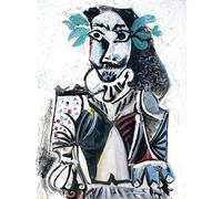 QSDTGHUIKP Pablo Picasso Prints Bust of a Man Crowned with Laurels Canvas Painting Pablo Picasso Poster Abstract Wall Art for Office Decor 16x24in Frameless
