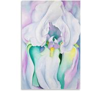 QSDTGHUIKP White Iris by Georgia O'Keeffe Poster and Prints Georgia O'Keeffe Canvas Wall Art Flowers Painting for Home Office Picture Decor 40x60cm Frameless